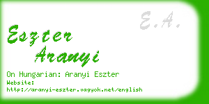 eszter aranyi business card